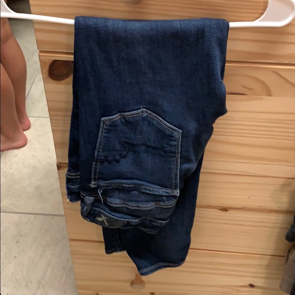 Dark Wash American Eagle Skinny Jeans